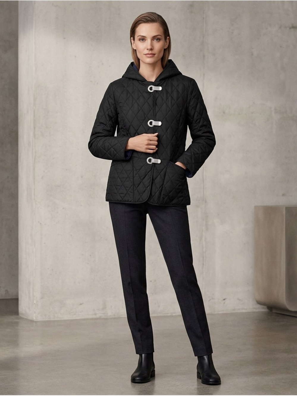 Michael Kors Women's Black Quilted Jacket Sz M